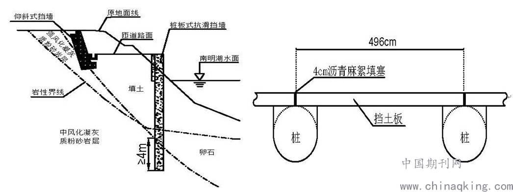 桩板式抗滑挡墙在桃碧线溪口大桥匝道工程上的应用