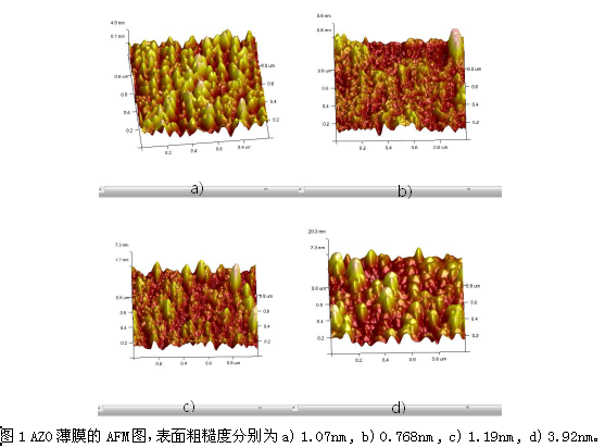 利用原子层沉积方法制备掺铝氧化锌薄膜